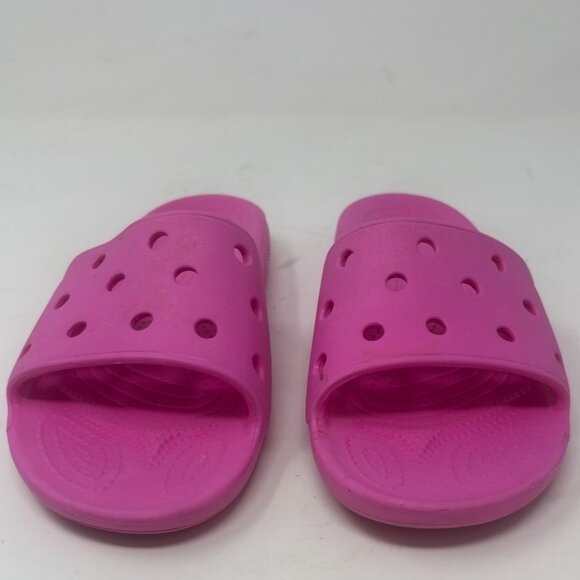 Crocs Slides Pink Men 4 Women 6 Iconic Classic Sandals Water Beach Shower Shoes - Picture 1 of 10
